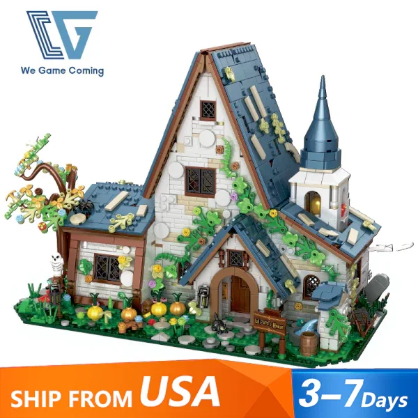 

2666 шт. MOC кино кольца ведьма волшебный дом строительные блоки вид на улицу строительные кирпичи модель сборки игрушки детский подарок на Хэллоуин