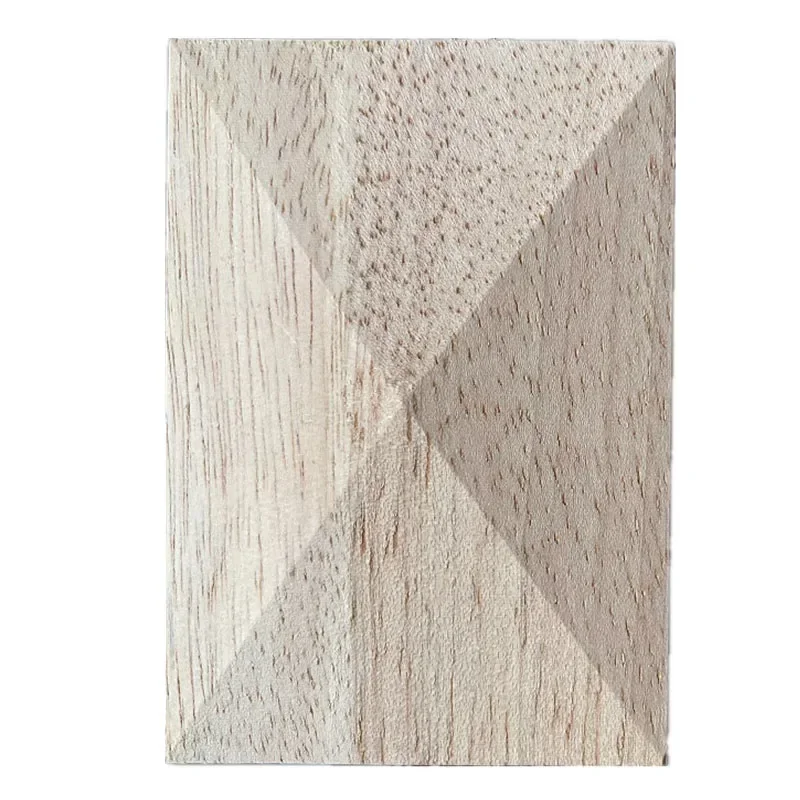 10cm Flower Carving Natural Wood Appliques for Furniture Cabinet Unpainted Wooden Mouldings Decal Decorative Figurine