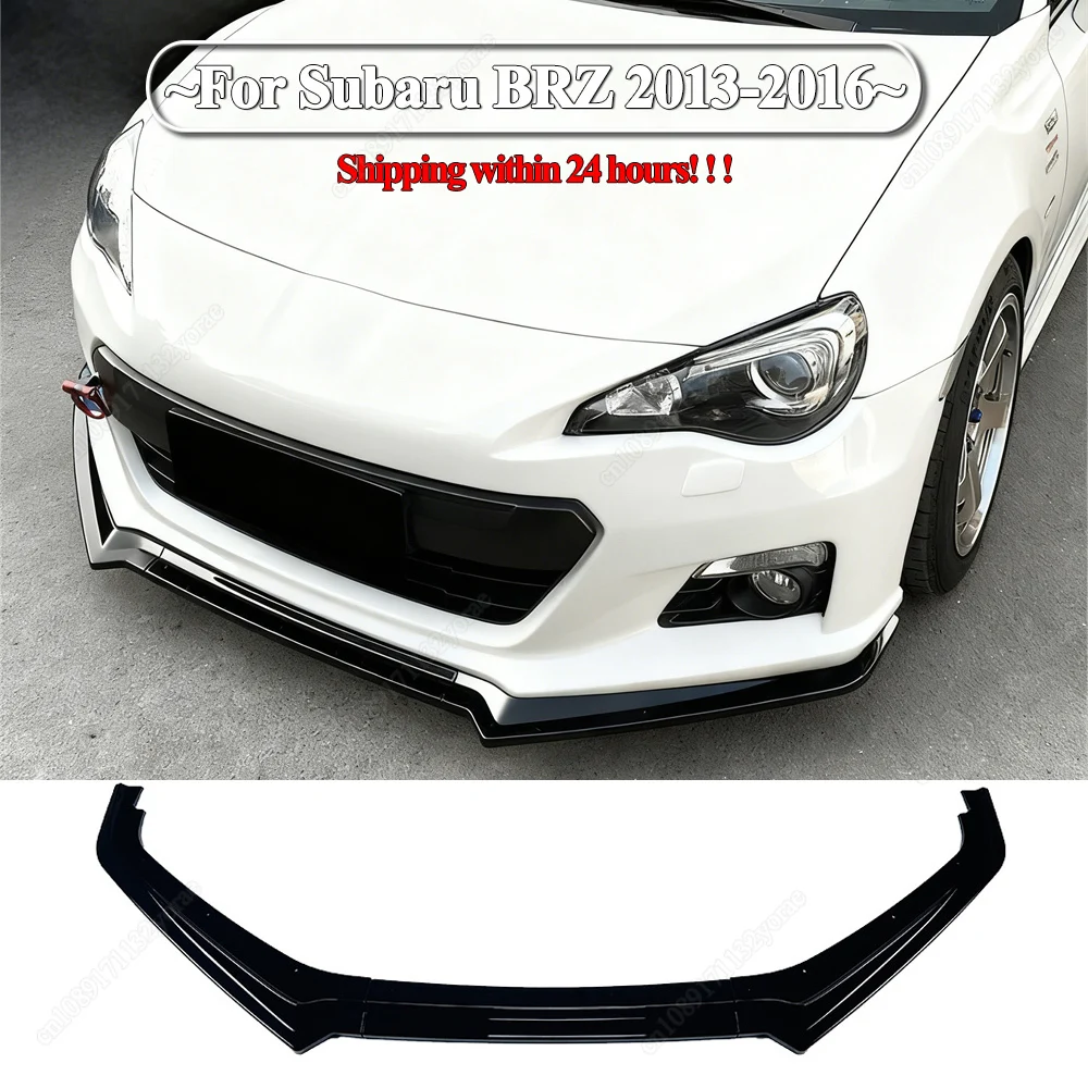 

3Pcs For Subaru BRZ 2013 2014 2015 2016 Car Front Bumper Lip Spoiler Splitter Diffuser ABS Gloss Black Bodykits Tuning