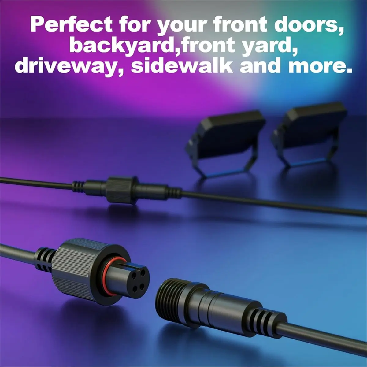 DT81 10FT Extension Cable for Govee Outdoor Flood Lights and Spot Lights,Waterproof 4Pin Extension Cord for Govee H7057 H7058