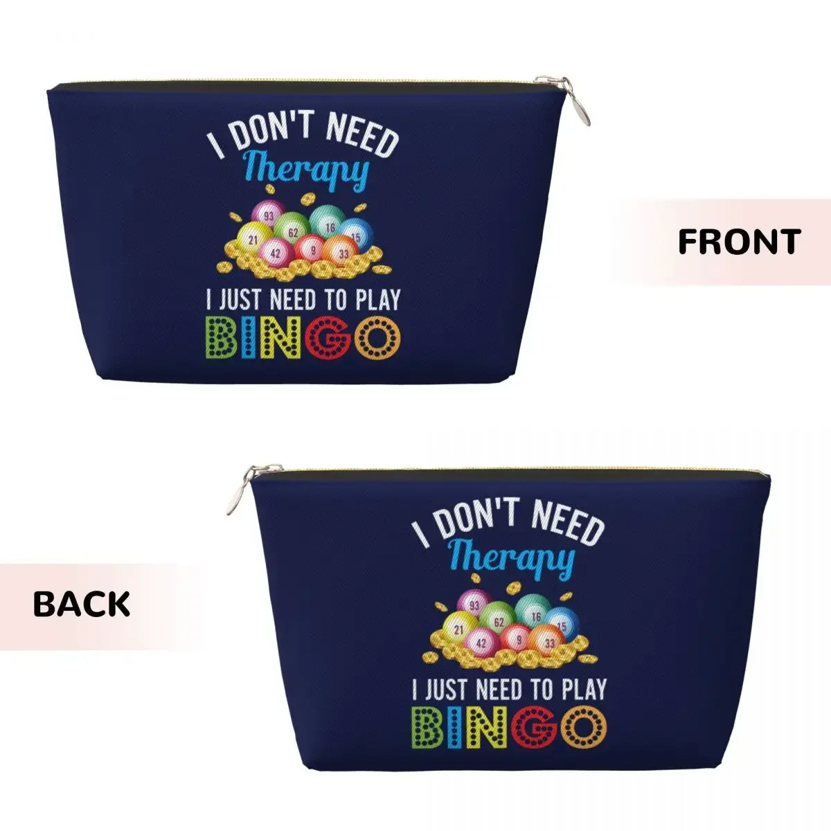 Custom Hot Game Bingo Makeup Bag Women Travel Cosmetic Organizer Kawaii Storage Toiletry Bags