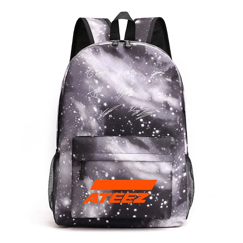 Classic Popular Funny ateez Notebook Backpacks pupil School Bags Print Oxford Waterproof Boys/Girls Laptop Backpacks