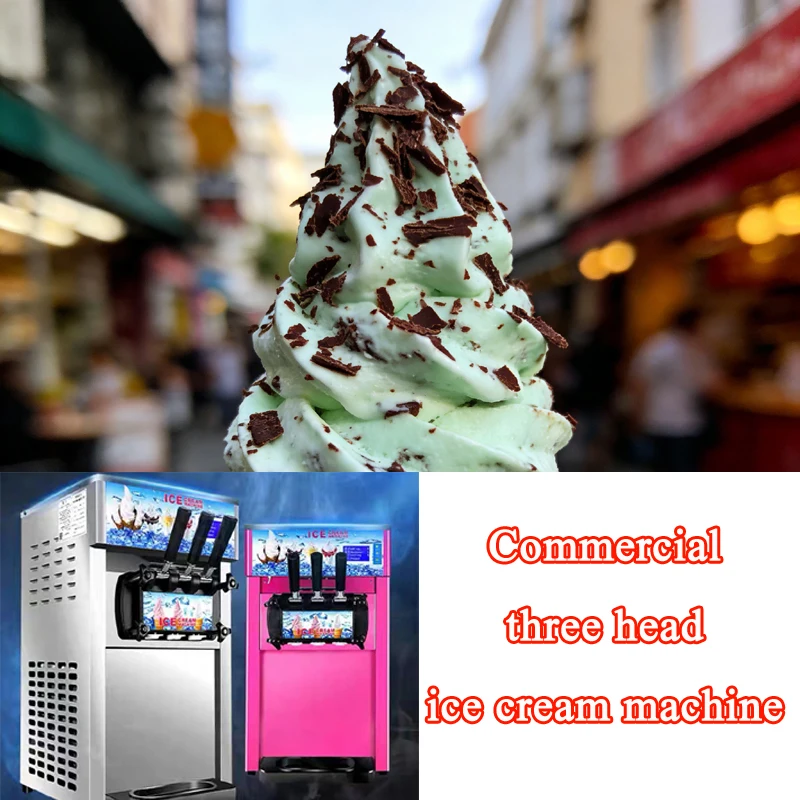 

Заводская розетка Коммерческая автоматическая машина для приготовления мягкого мороженого Вертикальный тип Машина для мягкого мороженого для общественного питания