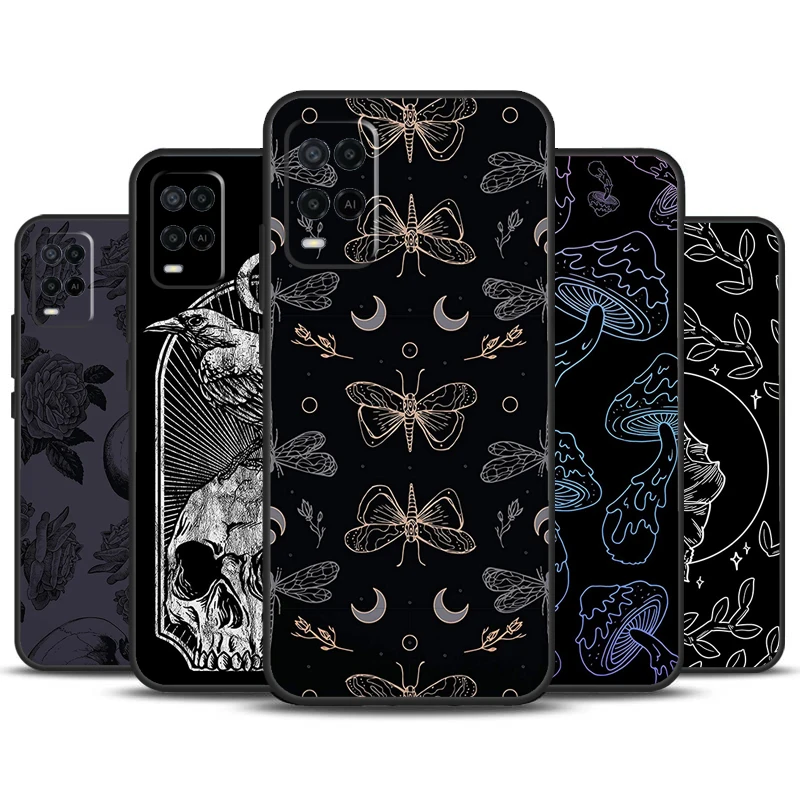 Skull Gothic Creepy Pastel Goth For OPPO A98 A78 A58 A5 A9 A15 A17 A57 A77 A96 A76 A16 A54 A74 A94 A52 A72 A57S A53S Case