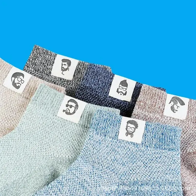 Chaussettes courtes en maille de coton mince pour hommes, chaussettes de sport respirantes, chaussettes de loisirs à la mode, étiquette grill, été, nouveau, 6/12, 2024 paires