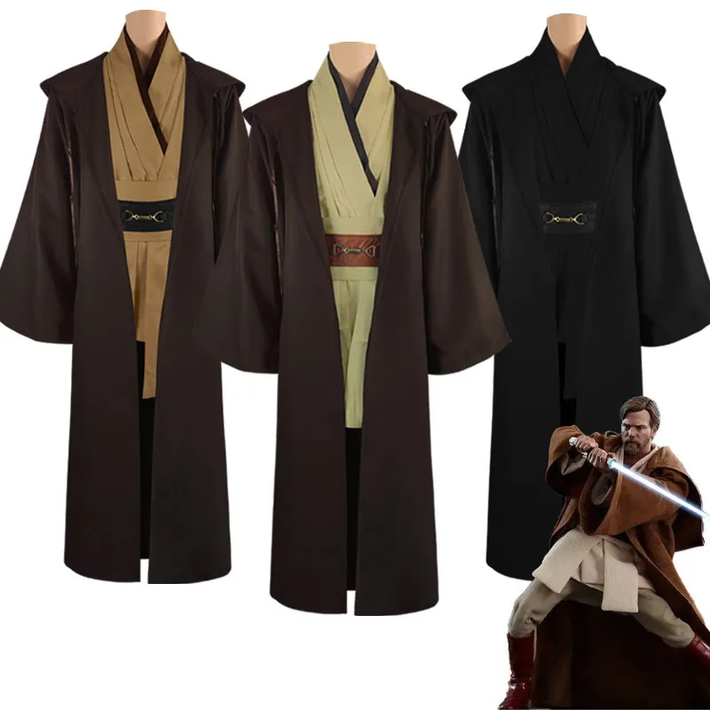 

2022 Obi-Wan Kenobi Cosplay Costume Jedi Knight Robe Uniform Sets Unisex Size Three Color Styles Halloween Party Outfit