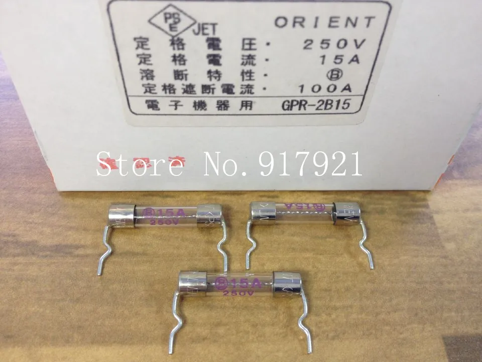 [ZOB] Japan imported JET GPR-2B15 insurance 6X30 15A250V micro tube pin explosion-proof glass fuse  --200pcs/lot