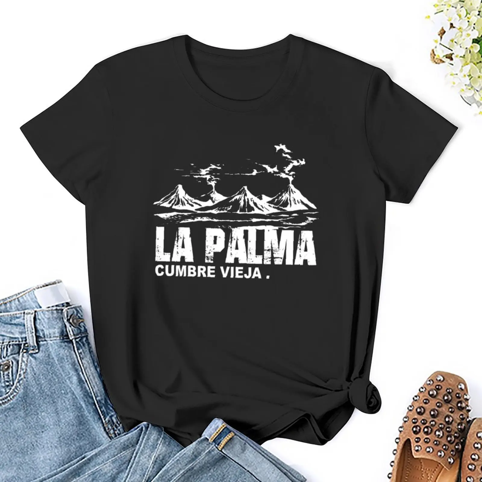 La palma Cumbre Vieja T-Shirt summer tops animal print shirt for girls Women's tops