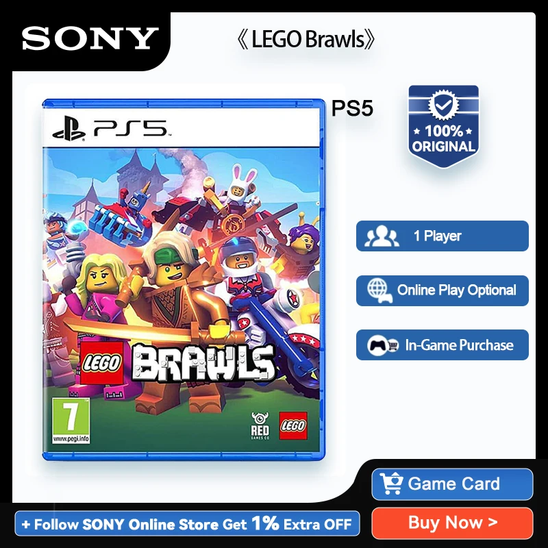 Игровые приставки Sony PlayStation 5 LEGO Brawls PS5 для платформы PlayStation5 PS 5, игровые диски PS5 LEGO BRAWLS