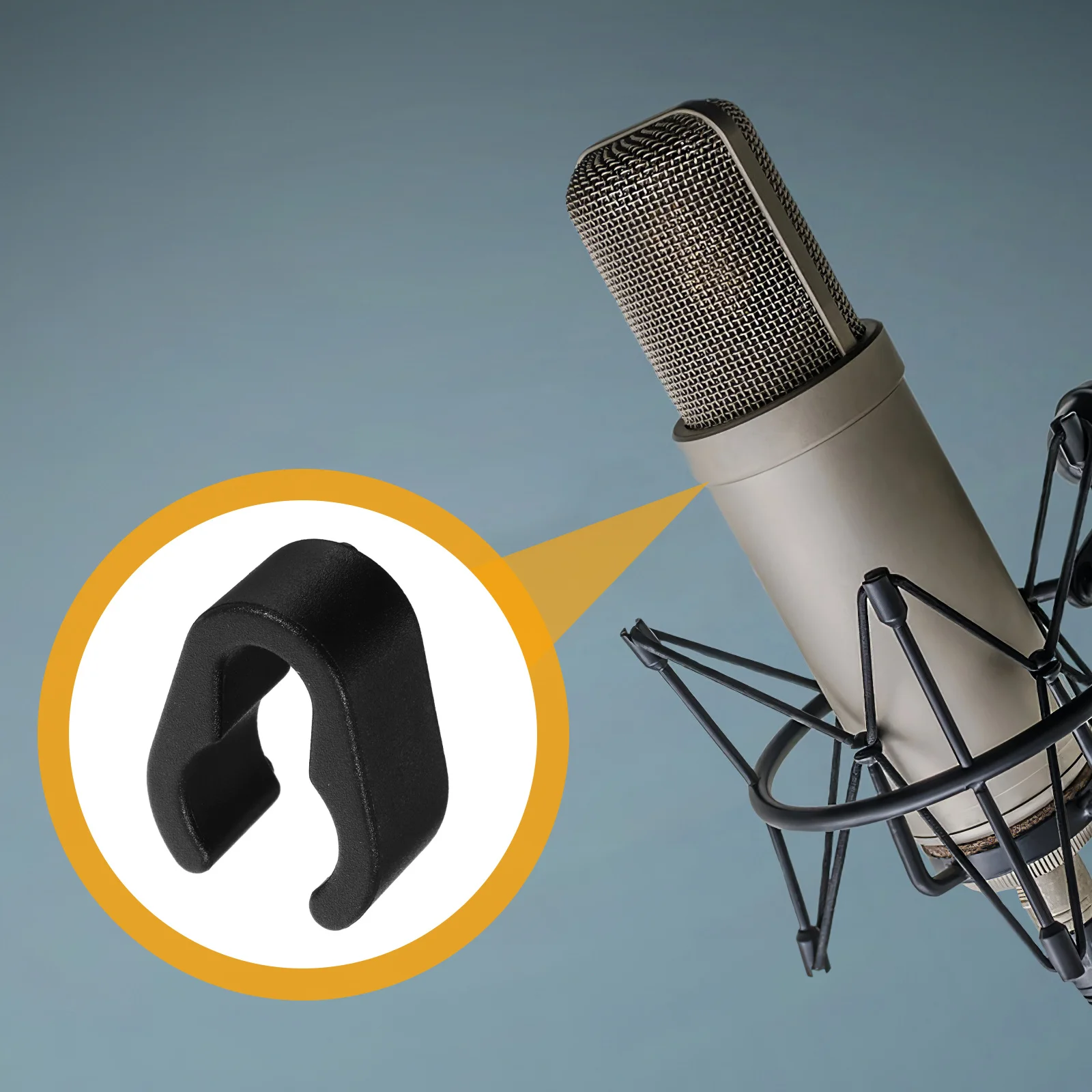 20 clip per cavi per microfono, supporti flessibili in plastica per supporto per microfono, gestione dei cavi, supporto in plastica per clip per cavo per microfono