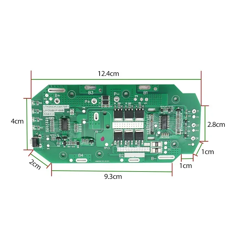 Bateria P108B 10*18650 obudowa z tworzywa sztucznego ładowania obwód ochronny płyty PCB dla RYOBI 18V 9Ah P103 BPL-1815/1820G/18151/1820 jeden +