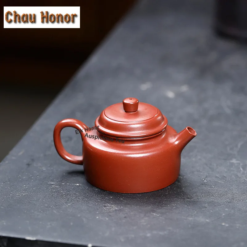 

100ml Luxury Yixing Purple Clay Teapots Handmade Dezhong Pot Raw Ore Dahongpao Mud Tea Brewing Kettle Chinese Zisha Teaset Craft