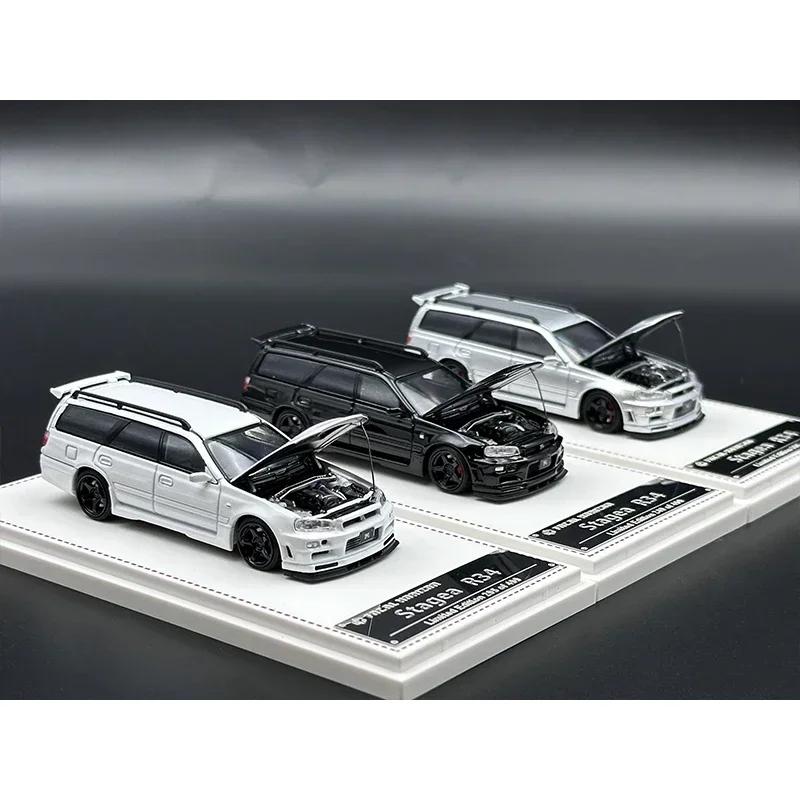 

FH В наличии 1:64 Skyline R34GTR Stagea WC34 260RS Коллекция моделей автомобилей Миниатюрные игрушки с открытым капюшоном Литая под давлением Диорама Focal Horizon