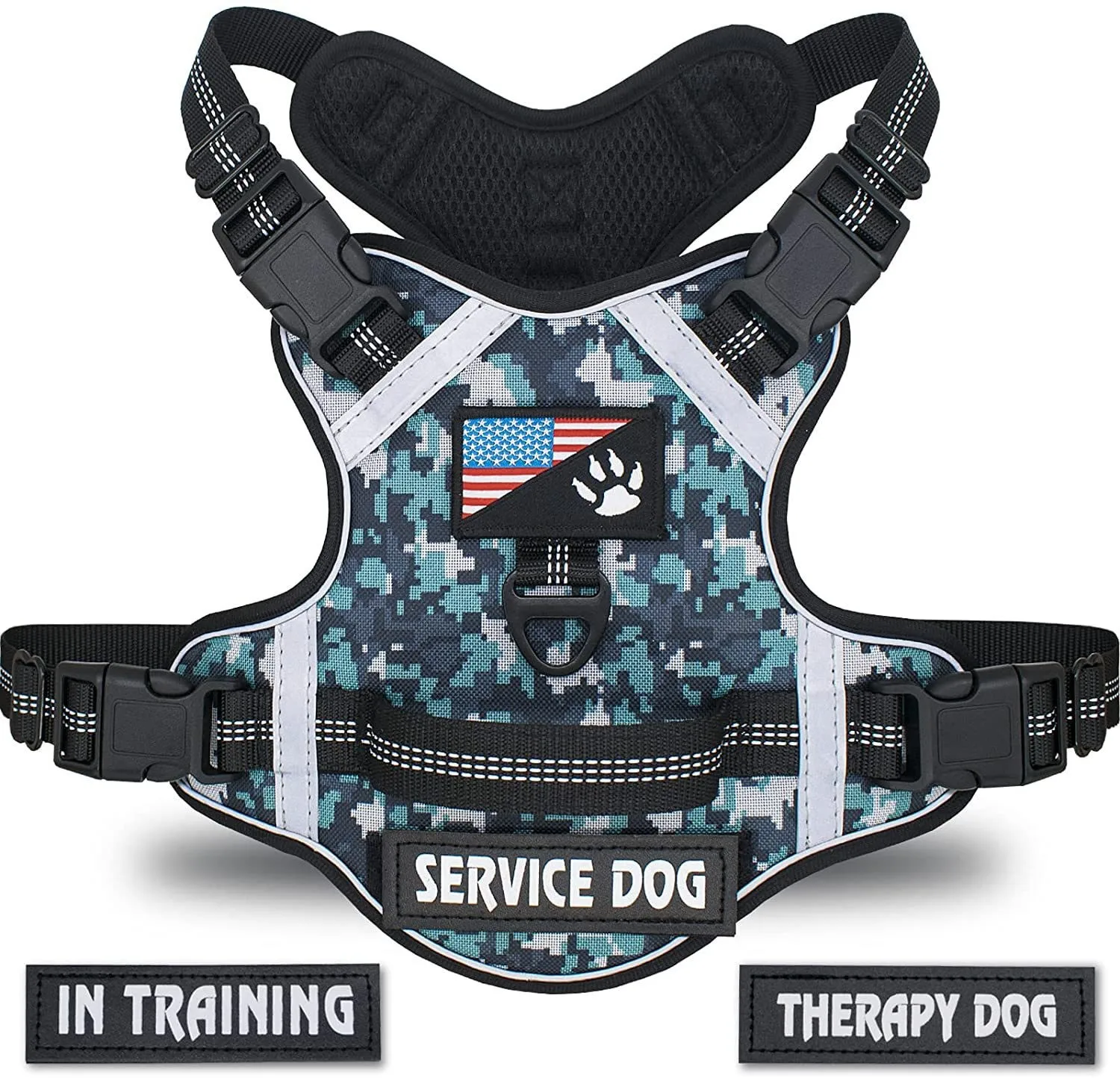 Adjustable Harness Dog Reflective Safety Training Walking Chest Vest Traction Greyhound French Bulldog Pet Dog Accessories