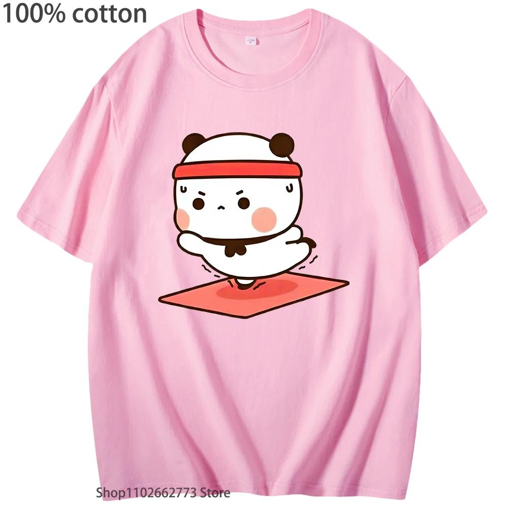 Bubu's Weight Loss Story T-Shirts Bubu Continues To Train Her Body Every Day Print Shirt Cute Women Men Tee-Shirt 100%Cotton Top