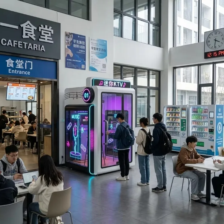 Amusement Park Game Center Coin Operated 4 Player Karaoke Booth Soundproof KTV Singing Room Self Service