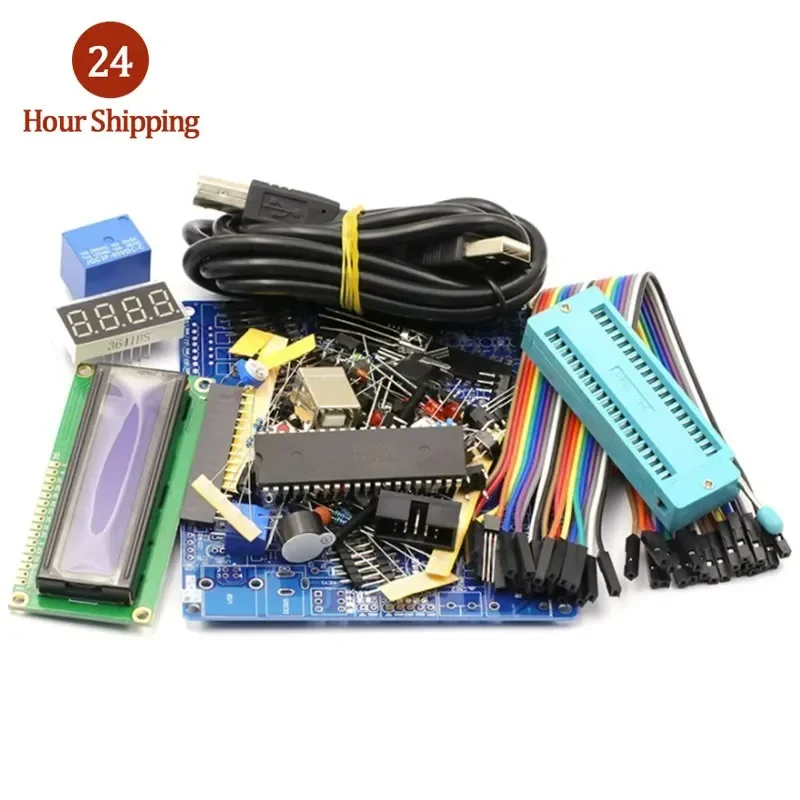 DIY Learning Board Kit Kit Accessories 51/AVR Microcontroller Development Board Learning Board STC89C52