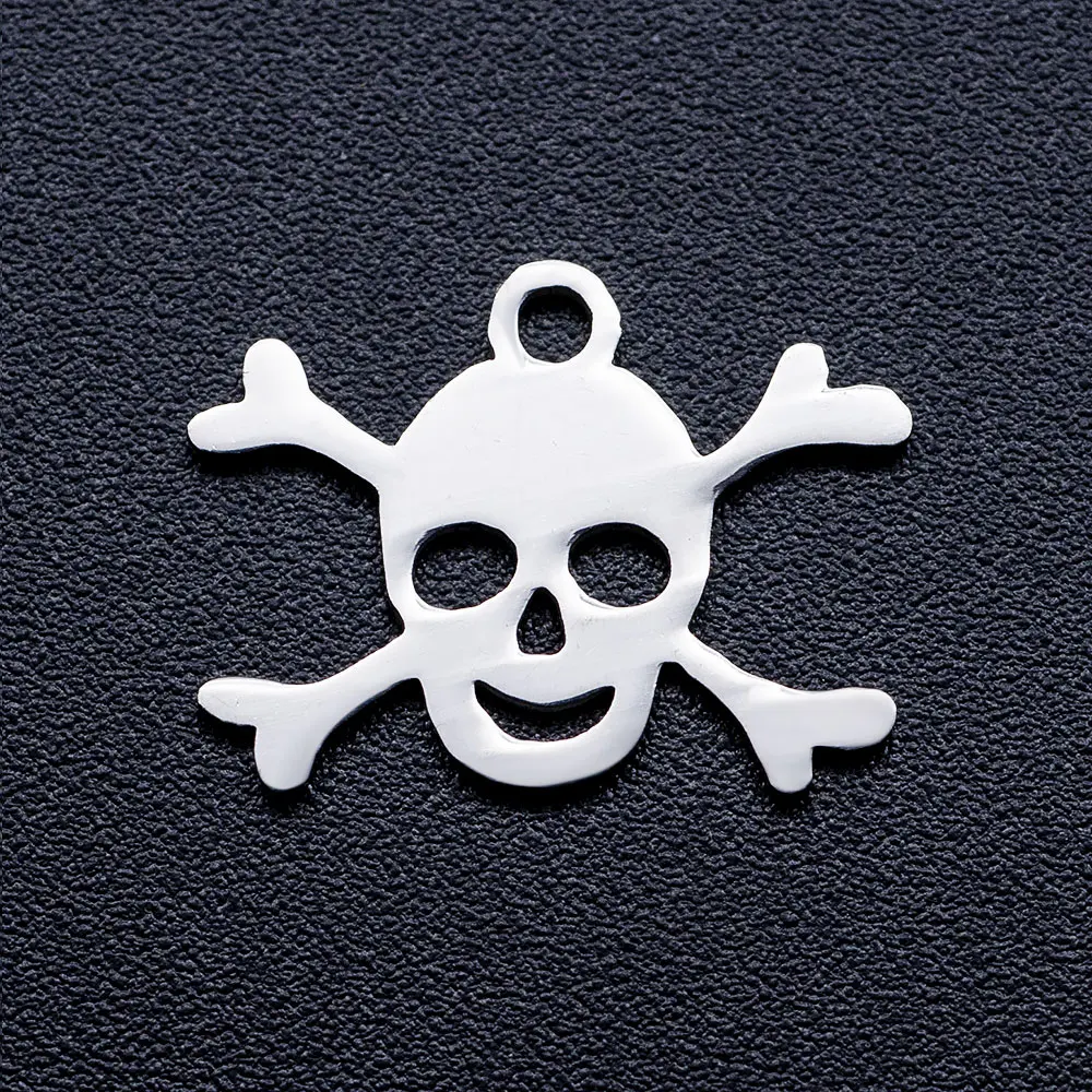 10 Stück/Set 316 Edelstahl Totenkopf Lebensbaum DIY Armband Anhänger Großhandel Blatt Blume Herz Anhänger für Halskette Armband