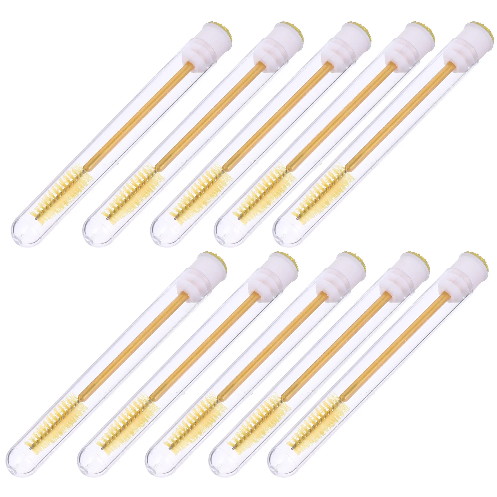 

20Pcs Eyelash Brushes Tube ABS Material Rhinestone Decorative Design Portable Makeup Applicator for Home Travel Store Use