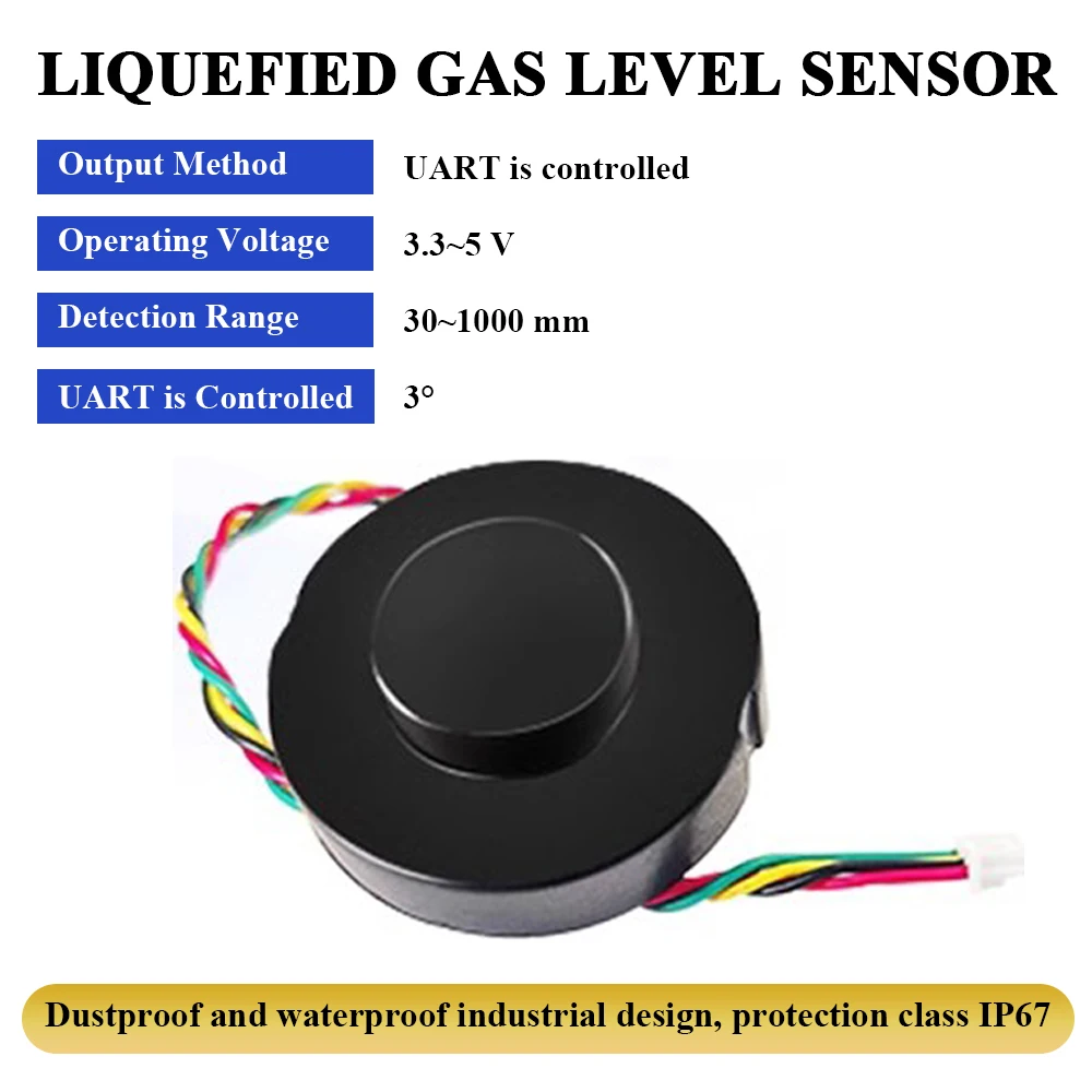 Externally Mounted Ultrasonic Liquid Level Sensor for LGP Liquefied Vapor Tank Non-Contact Liquid Sensing Digital Transmitter