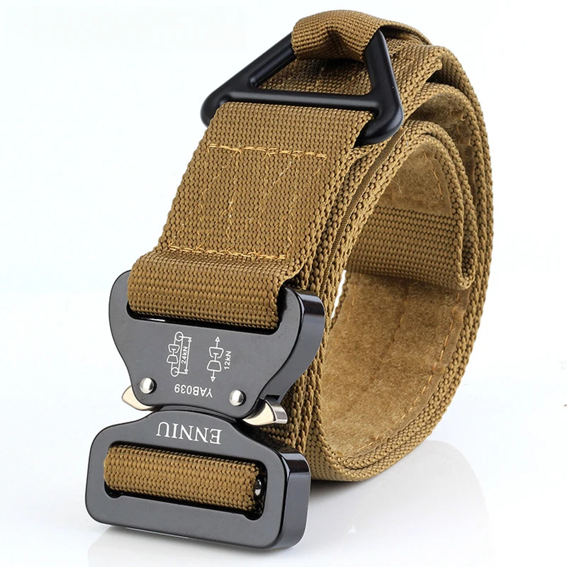 

Aviation Aluminum Buckle Tactical Belt Men Outdoor Training Safety Nylon Waistband for Rescue Rappelling