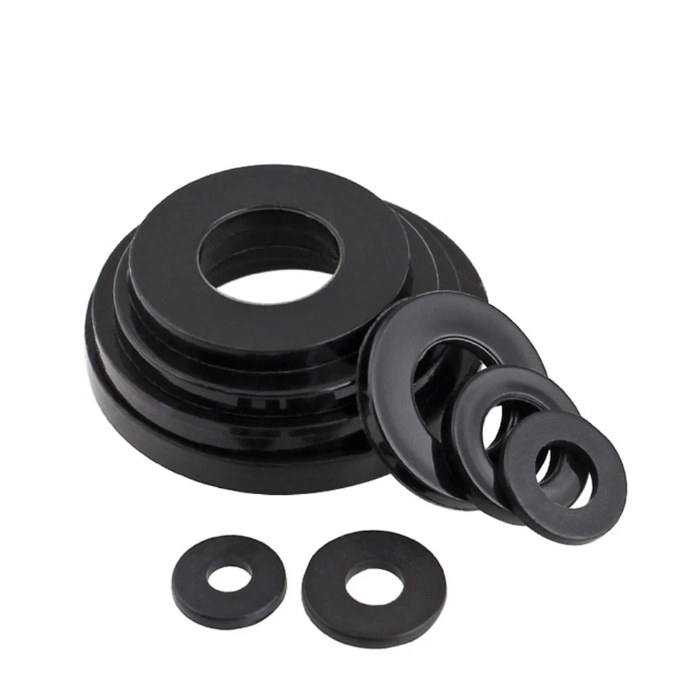 M2M3M4M5M6-M24 Black Nylon enlarged and thickened Plastic Insulated Wear-resistant Hard Flat Round Gasket Seal Gasket Washer