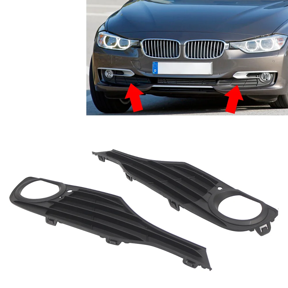 1 Pair Car Front Bumper Lower Grille Fog Light Trim Bezel For BMW 3 Series F30 F31 2012 2013 2014 2015 Not For M-Sport/Standard