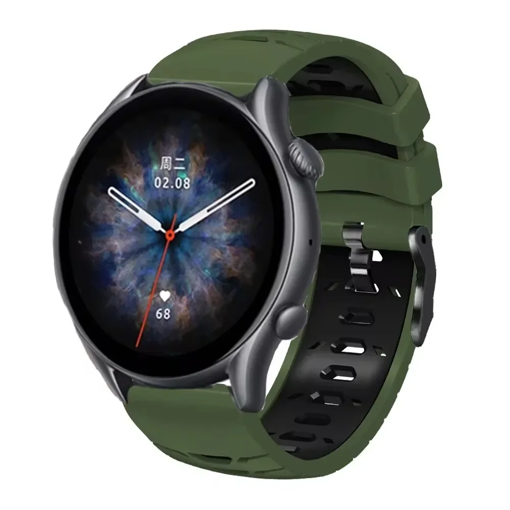 22mm Strap For Xiaomi MI Watch Color 2 Smartwatch Bands For Mi Watch S1 Active / S1 Pro Silicone Watchband Replacement Bracelet