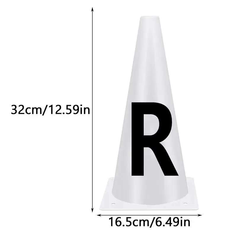 Training Cones Portable White Dressage Letter Cone Set Horse Training Equipment Stackable Sports Training Cone For Equestrian