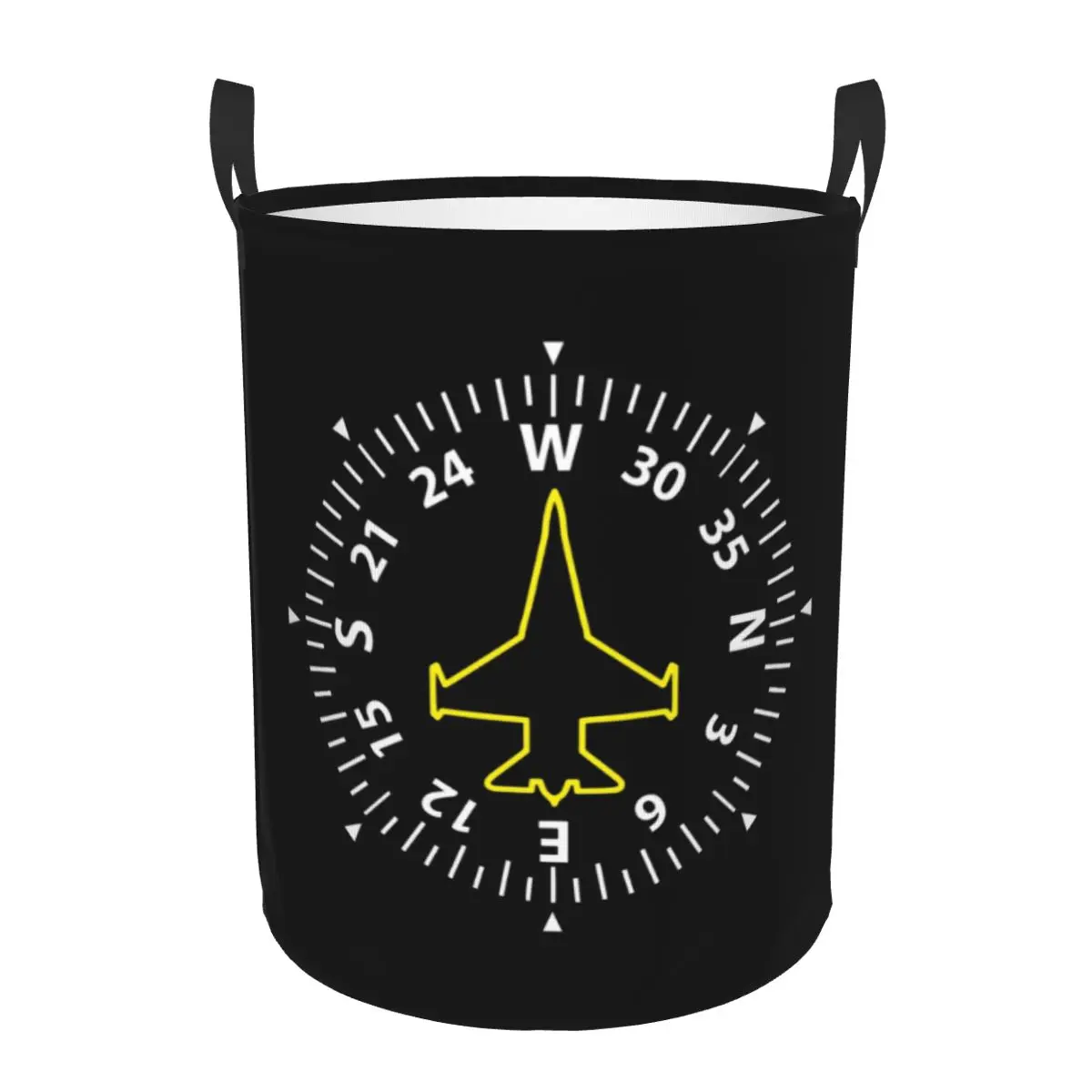 Jet Fighter Pilot Laundry Hamper Large Clothes Storage Basket Aviation Airplane Aviator Toy Bin Organizer for Boy Girl