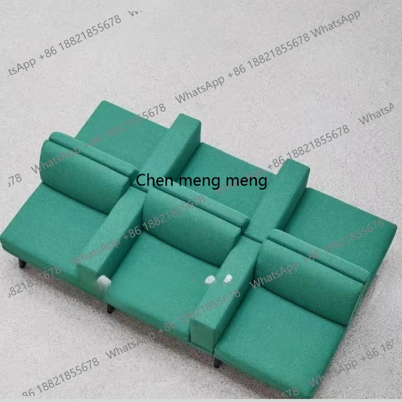 

Modern simple curved fabric sofa hotel clubhouse rest sofa multi-person