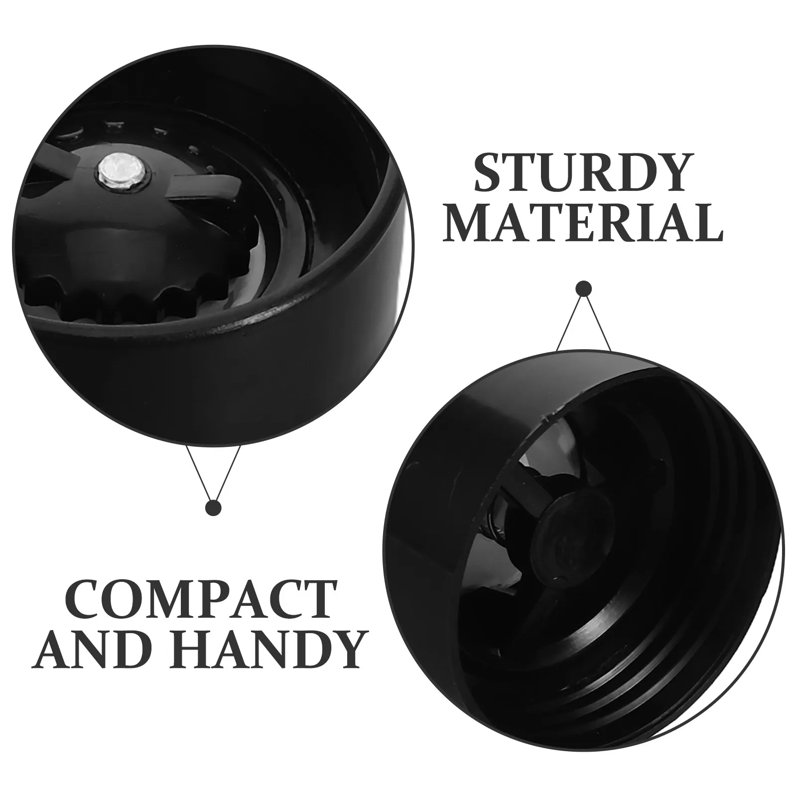 2Pcs Stainless Steel Grinder Cap for Salt Pepper Shakers Manual Adjustable Coarse Fine Grinding Top Lid for Glass Spice Bottles view 6
