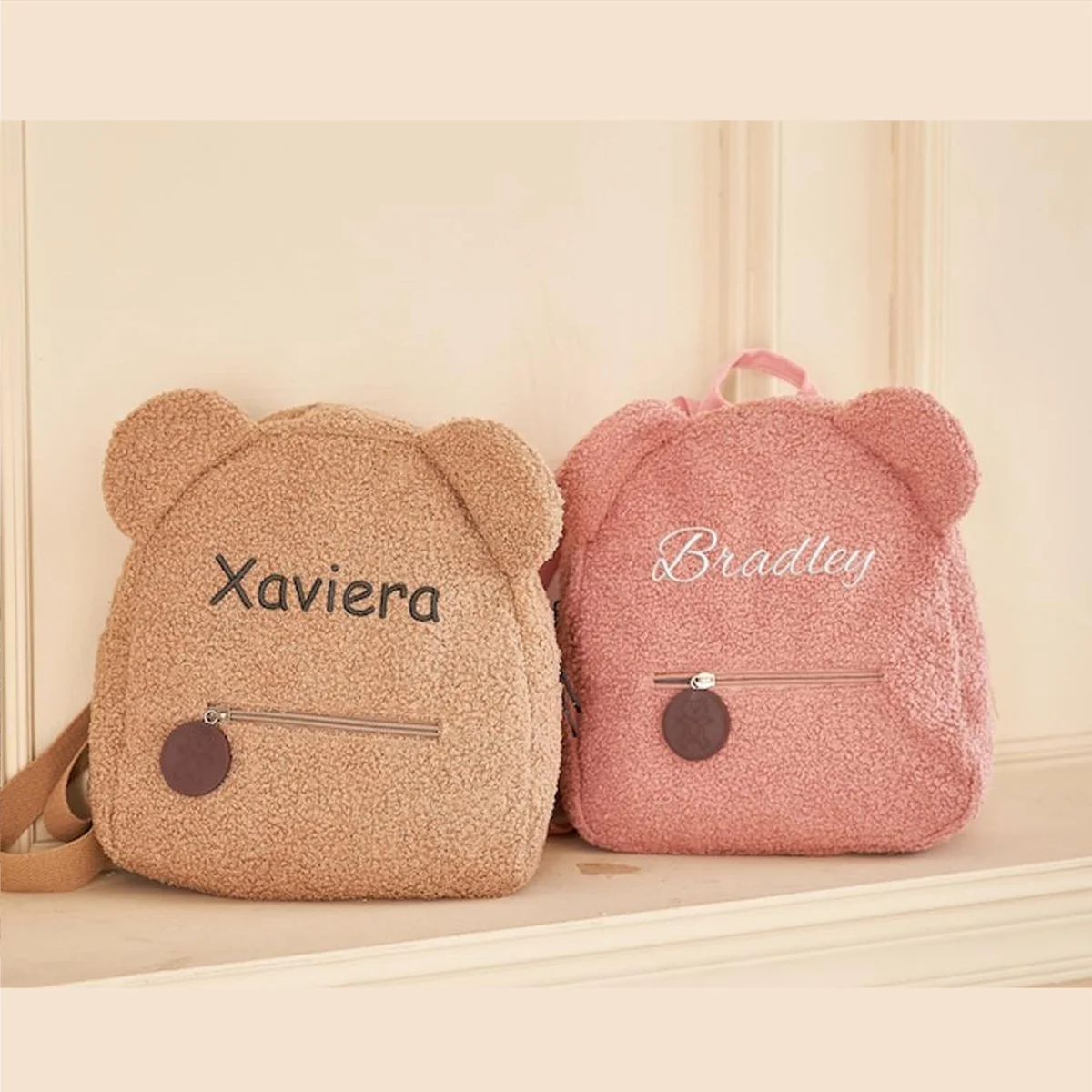 Personalized Embroidered Toddler Backpack Custom Name Bear Bag Brithday Gift for Kids Boys Girls Lady Pattern Shoulder Backpack