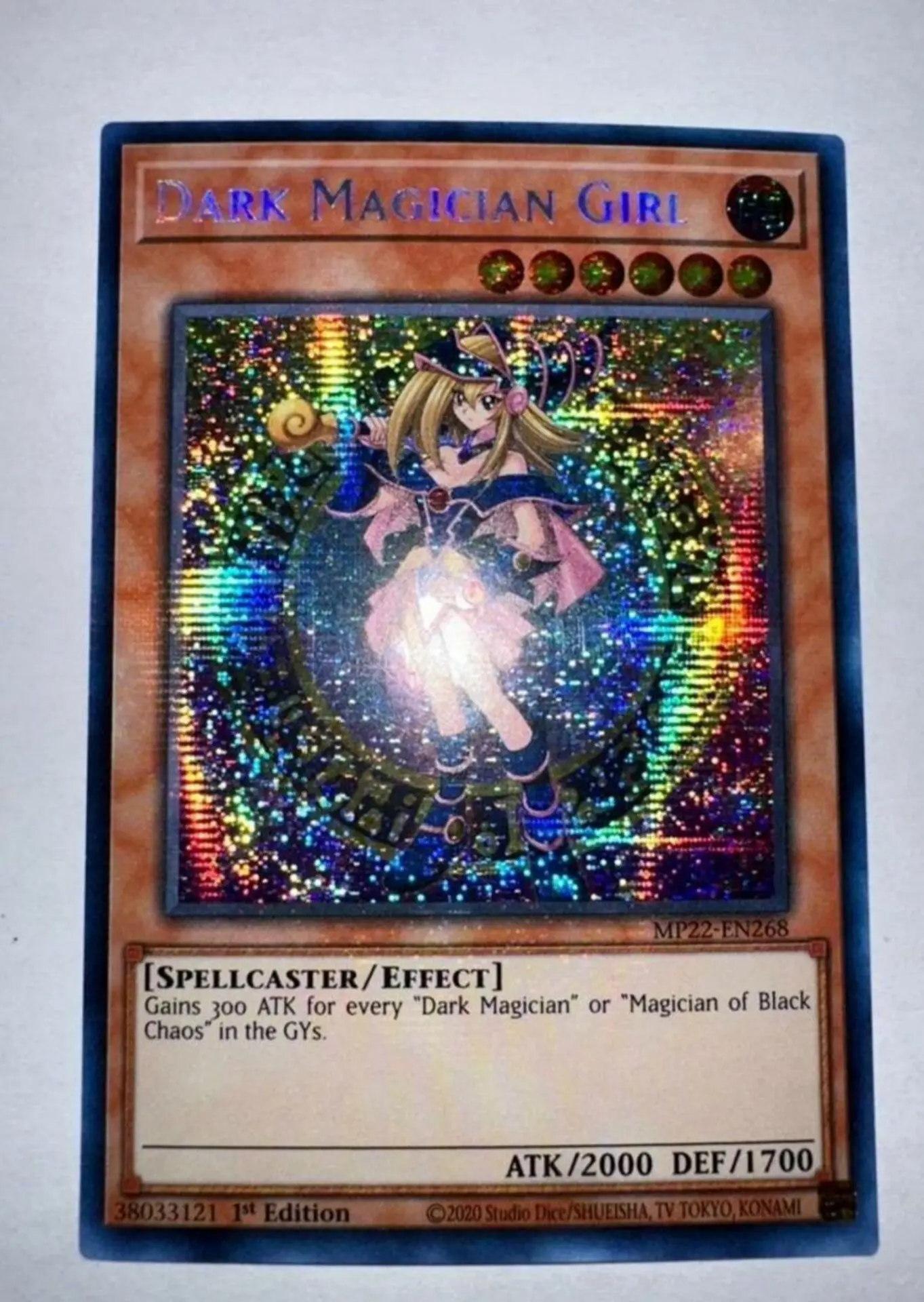 Yugioh KONAMI Duel Monsters MP22-EN268 Dark Magician Girl Secret Rare English TCG Collection Mint Card