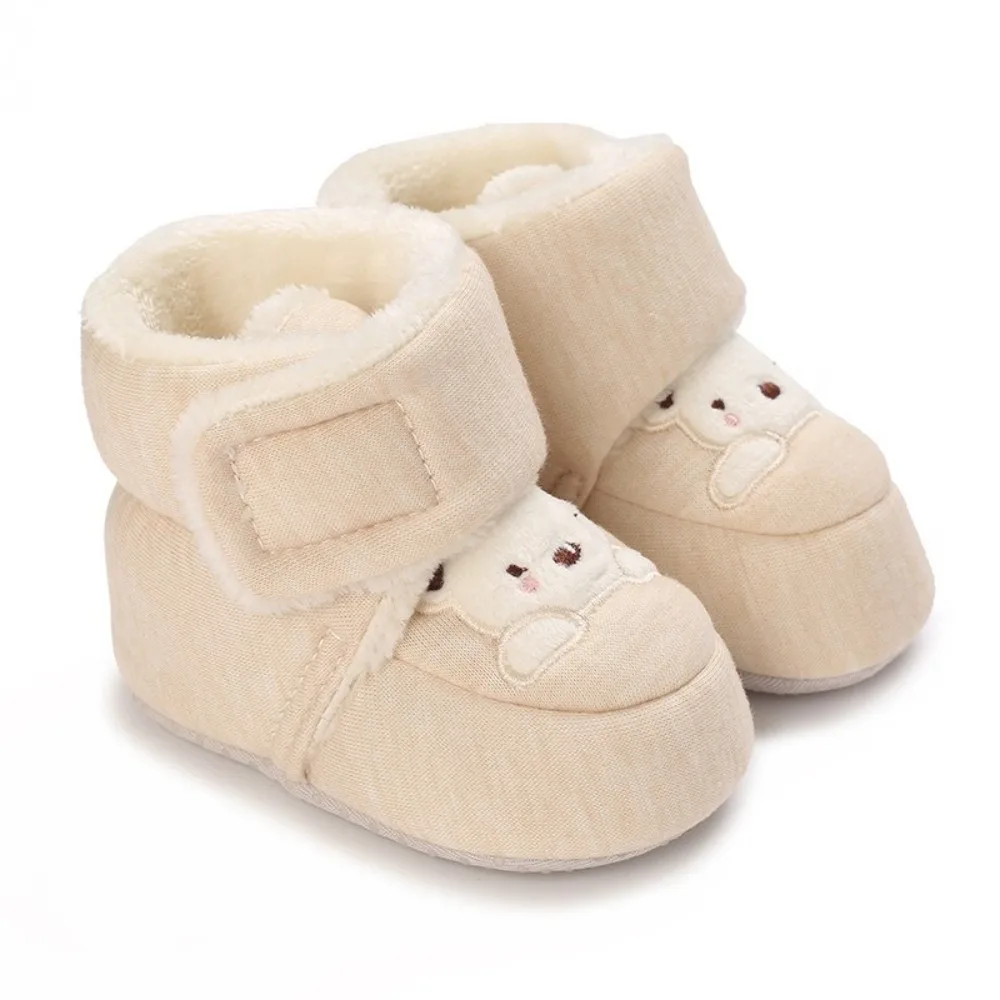 

New Cute Bear Baby Cotton Shoes Comfortable Thickened Infants Prewalkers Anti-slip Warm Princess Shoes Infants