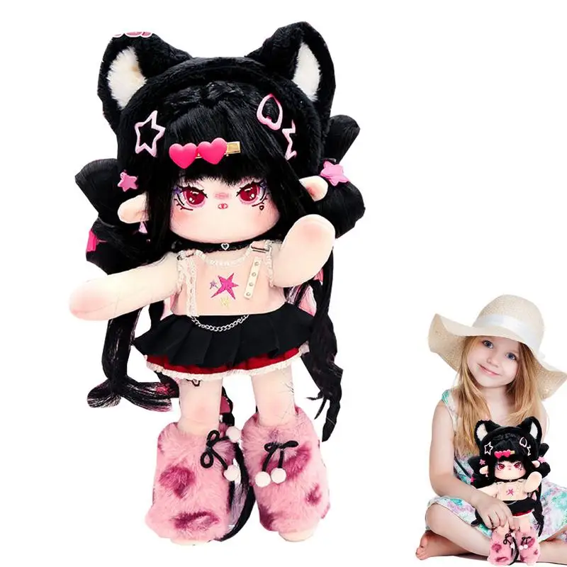 

Cute Cotton Doll Skeleton Stuffed Anime Doll Plush With Clothes 30cm Adorable Anime Girl Collectible Soft Doll For Children