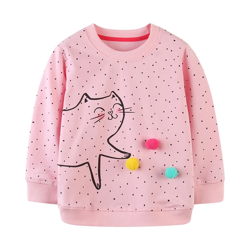 Little maven Baby Mädchen Sweatshirt Baumwoll-Hoodie Kinderkleidung Oberteile Herbst Frühling Cartoon Katzen Freizeitkleidung für Kinder 2-7 Jahre – Detail 2