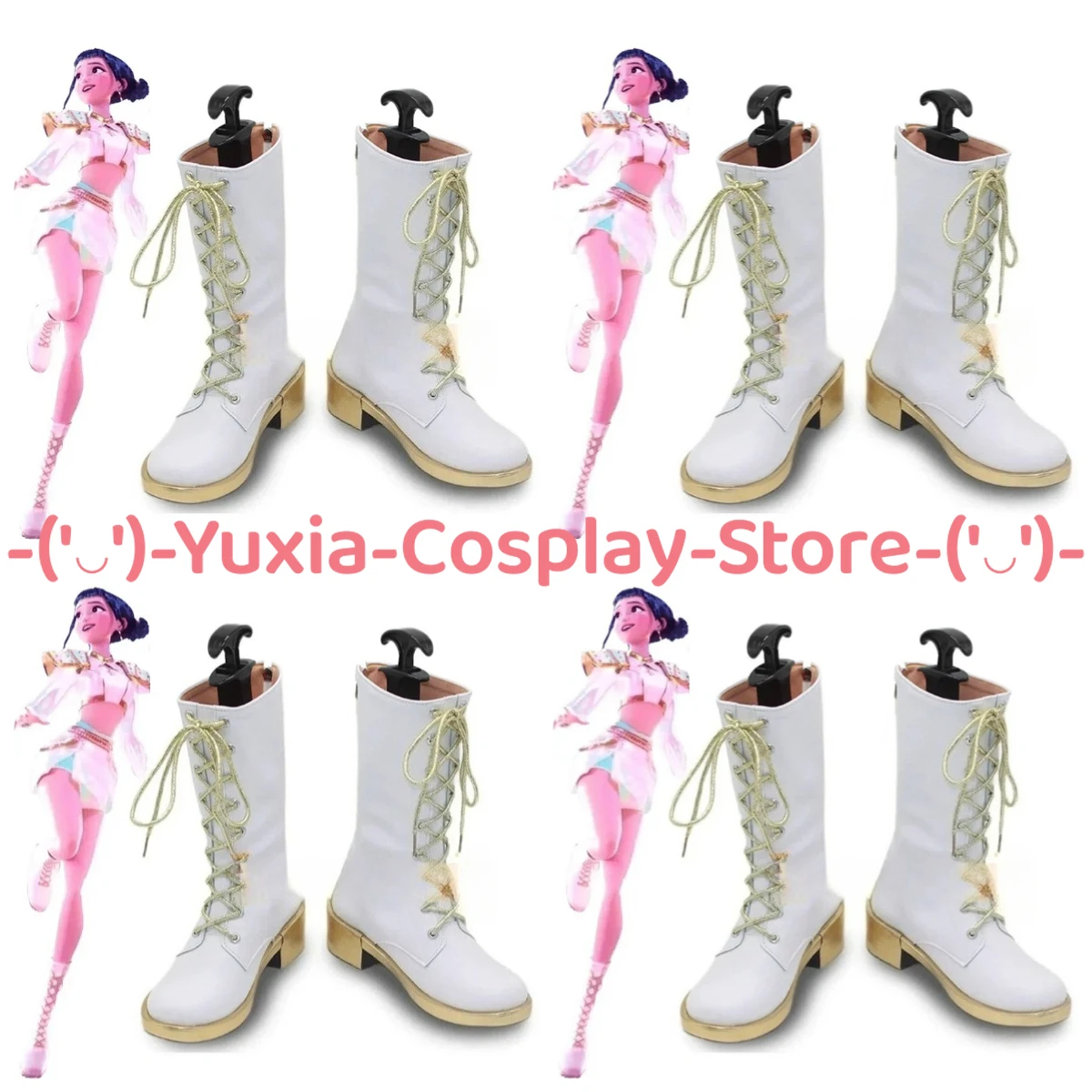 

Юксиакосплей! Обувь для косплея Zoey, реквизит для персонажей игры в стиле аниме, ботинки из искусственной кожи, карнавальный костюм на Хэллоуин