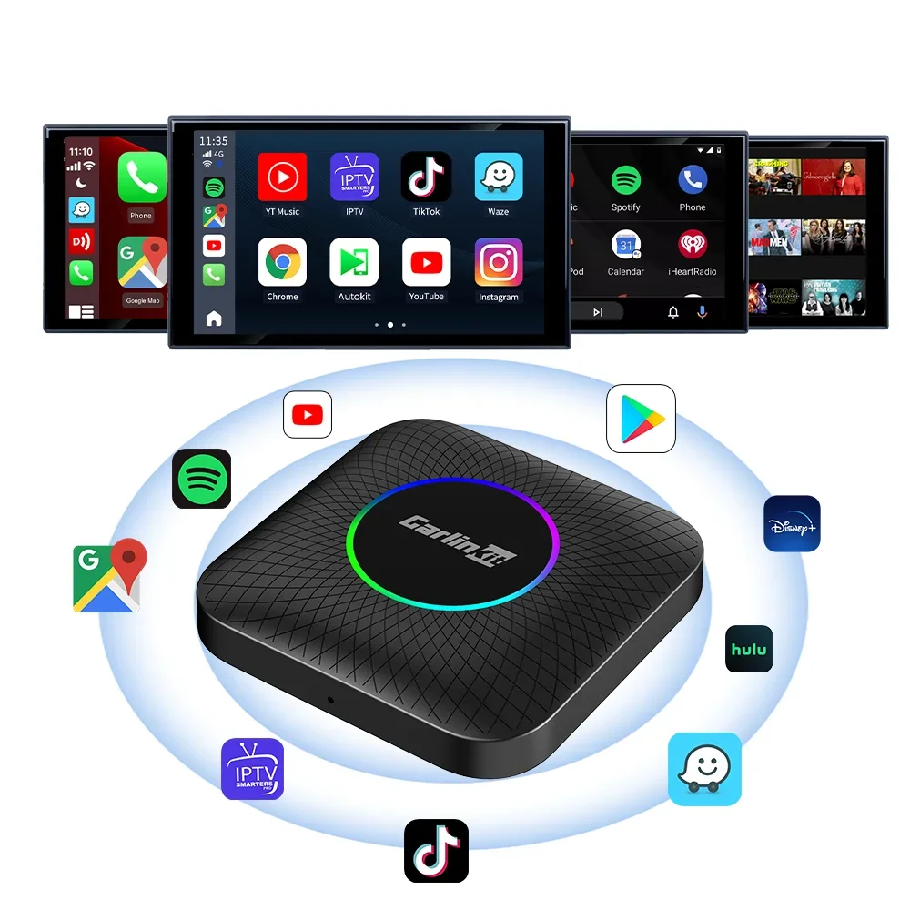 

Carlinkit Android 13 64GB Wireless Ai Box Adapter 6225 Sans Fil Interface Carplay Android Auto Max Sd Car Play for Youtube