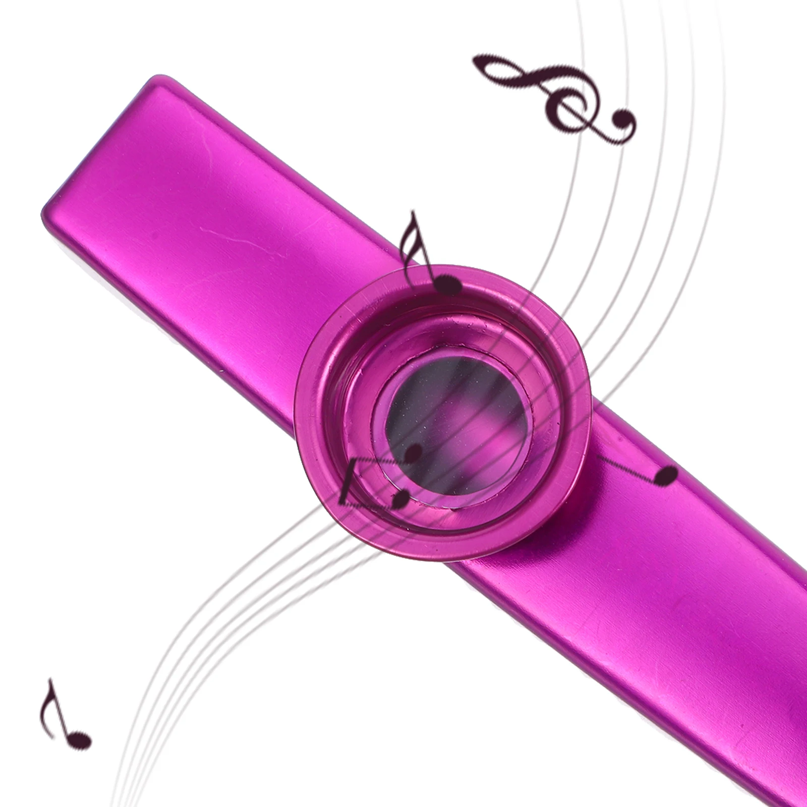 

1 set 1 Set Metal Kazoo With Rope Portable Music Instrument Flute Diaphragm For Adults Kids Performance Practice Kazoo Set