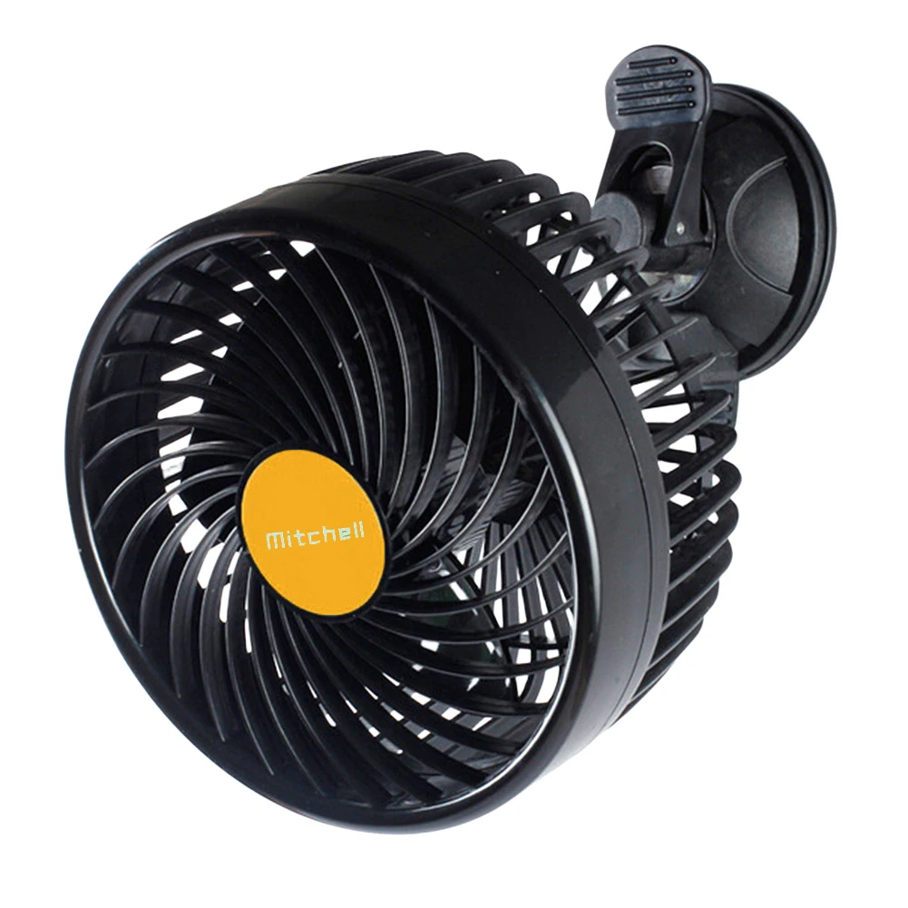 

12/24V Air Circulator Fan Strong Wind Auto Cooling Fan Adjustable Mini Car Fan Cooler Single Head Sucker for Auto Truck Off-Road
