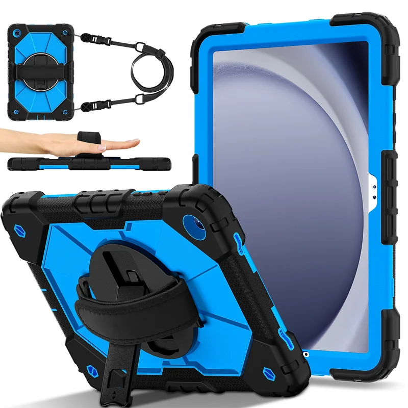 Armor Case Voor Samsung Galaxy Tab A11 Plus 11 A9 + Plus 11 A11 8.7 inch Rotatie Hand Schouderriem kickstand Shockproof Cover