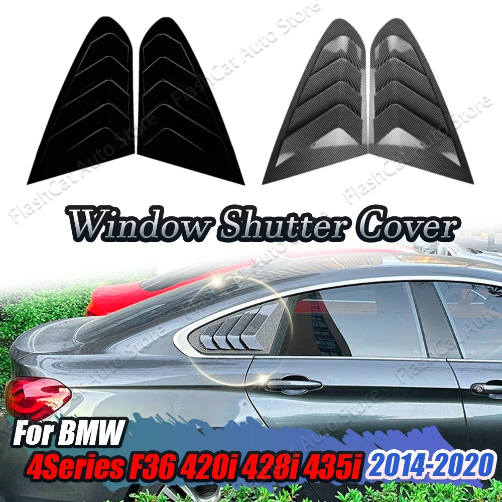 Car Louver Trim Sticker Body Kit Spoiler For BMW 4 Series F36 420i 428i 435i 2014-2020 Rear Window Side Vent Shutter Cover