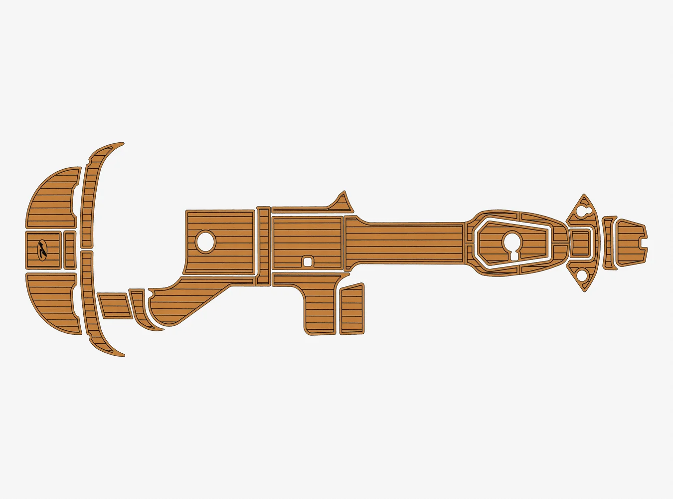 

2000-2003 SEA RAY 240 sundeck 1/4" 6mm EVA foam Non-Slip PVC Teak Decking marine Mat seadek aqua carpet Marine Floor