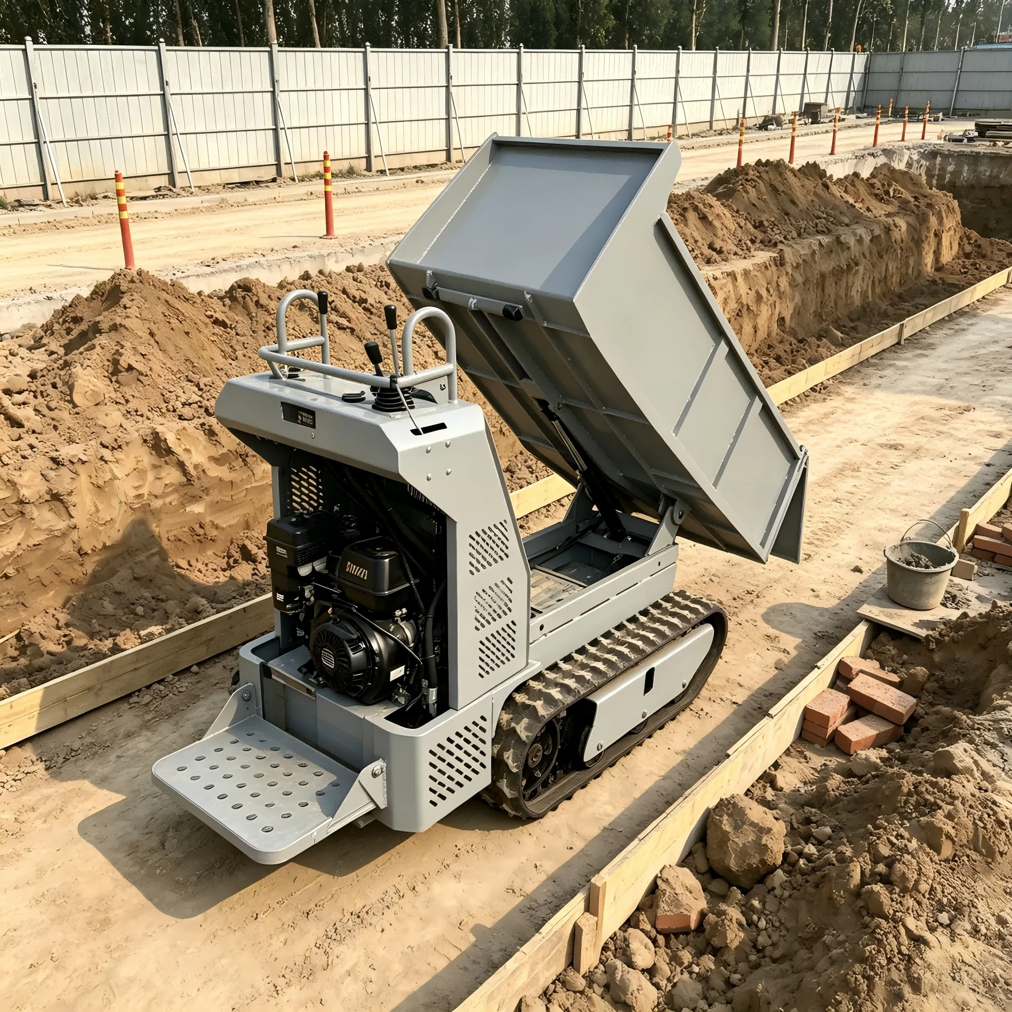 Eccellente Trazione Dumper Articolato Mini A Cingoli Dumper Utilitario Dumper Industriale-image
