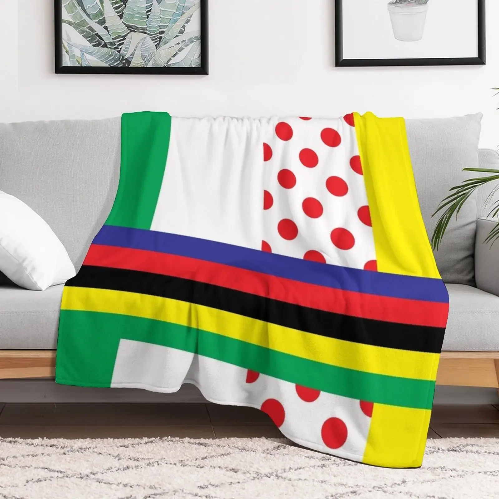 Tour Jerseys Throw Blanket Machine Washable Soft Warm Blanket