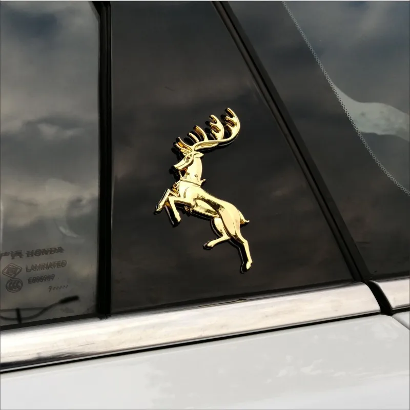 動物をモチーフにした3Dメタルカーステッカー,2ピース,車のステッカー,インテリア,小銭入れ,防水ステッカー