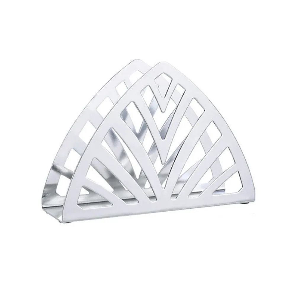 

Нескользящее дно, железный художественный держатель для бумажных полотенец, полая вертикальная полка для салфеток большой емкости, экономия места, устойчивая к ржавчине