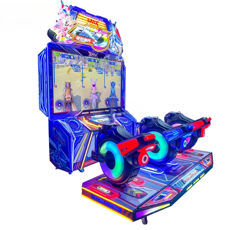 Coin-operated arcade racing emulator bicycle racing game machine