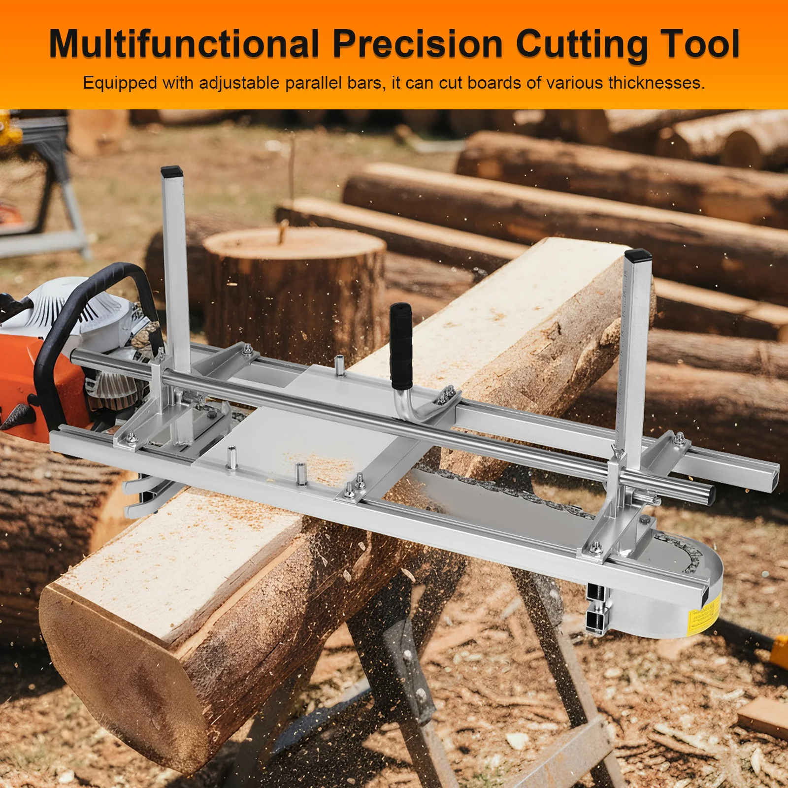 36 Zoll Stahl Kettensäge Planking Holz Schneiden Säge Mühle 0,5-12 Zoll Schneiden Dicke Tragbare Sägewerk Holz Befestigung Maschine Werkzeug